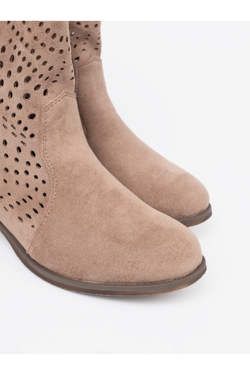 béžové boty  kowbojskim stylu béžové boty  kowbojskim stylu