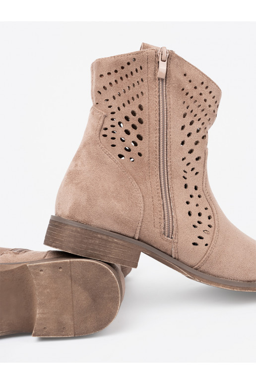 béžové boty  kowbojskim stylu béžové boty  kowbojskim stylu