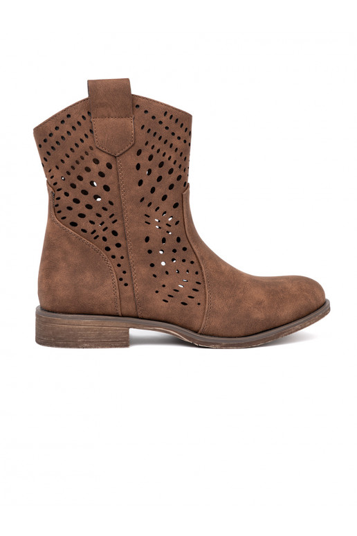 s ažurovými prvky hnědá boty s ažurovými prvky hnědá boty