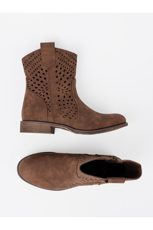 s ažurovými prvky hnědá boty s ažurovými prvky hnědá boty