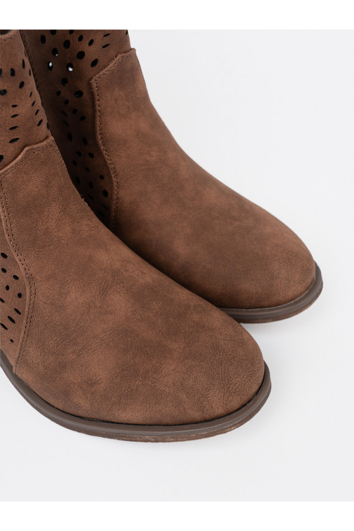 s ažurovými prvky hnědá boty s ažurovými prvky hnědá boty