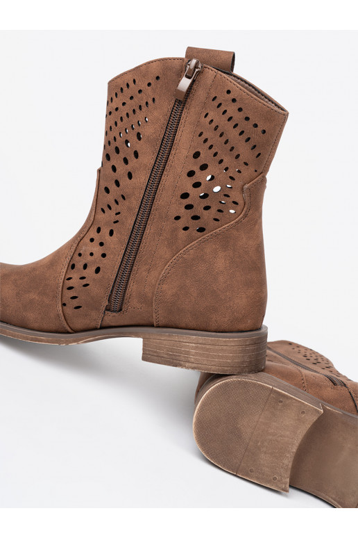 s ažurovými prvky hnědá boty s ažurovými prvky hnědá boty