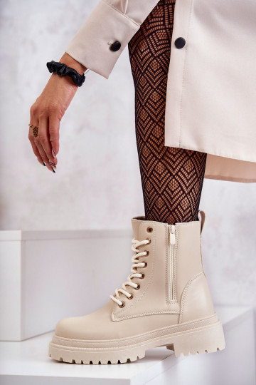 Dámské podpatky zateplené slonová kost Dorchen 2