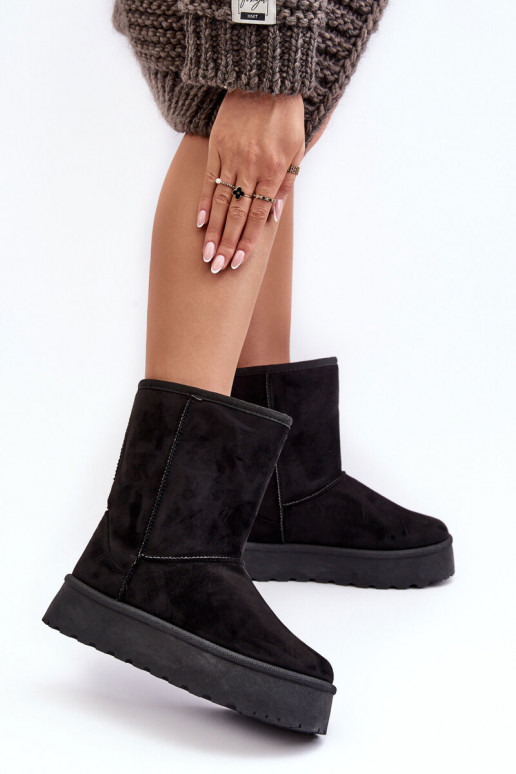 Sněhule s kožešinou Černé Abrams  Sněhule s kožešinou Černé Abrams