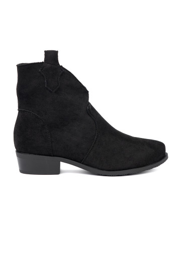 Černé boty kovbojský styl ze semiše