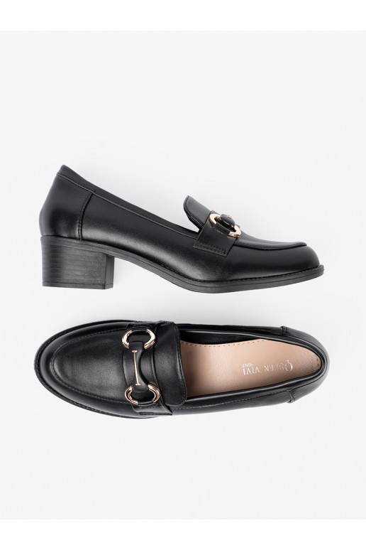 Černé Dámské tenisky z elegancką sprzączką Černé Dámské tenisky z elegancką sprzączką