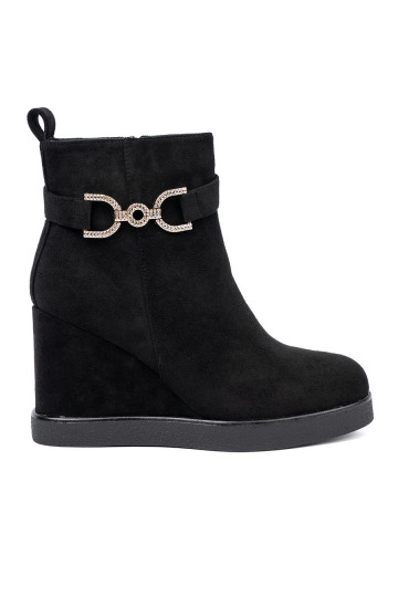 ze semiše boty Černé