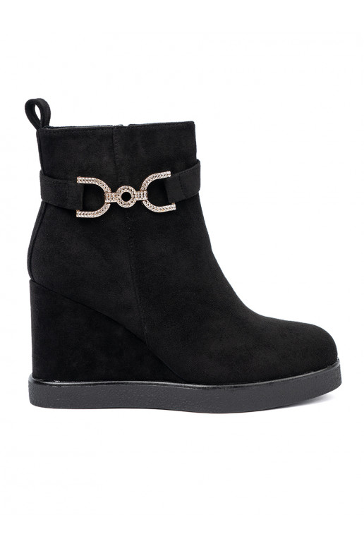 ze semiše boty Černé 