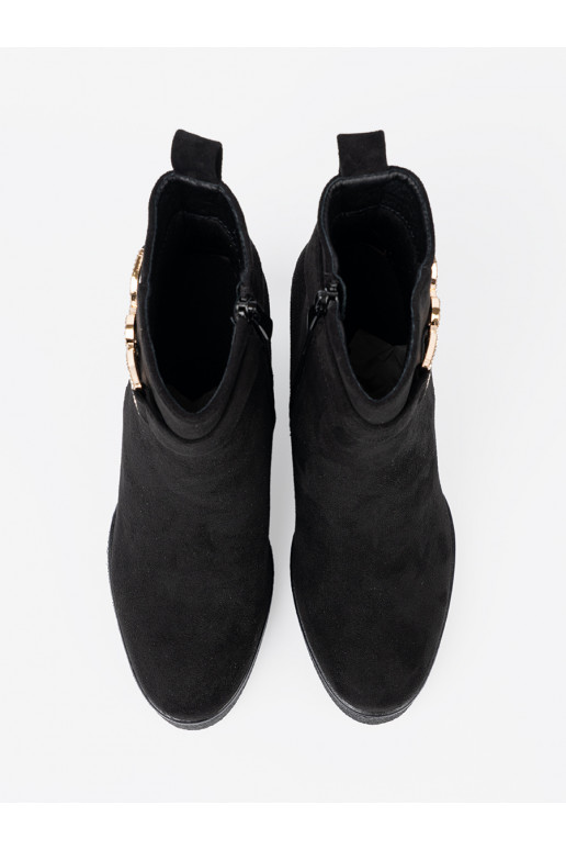 ze semiše boty Černé 