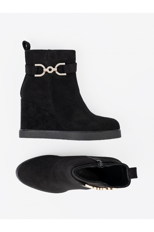 ze semiše boty Černé 