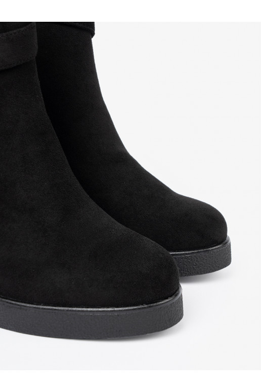 ze semiše boty Černé 