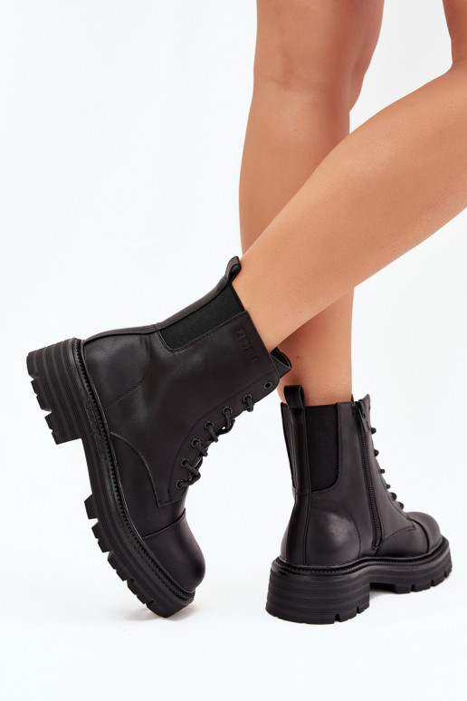 zateplené boty   Big Star OO274140 Černé zateplené boty   Big Star OO274140 Černé