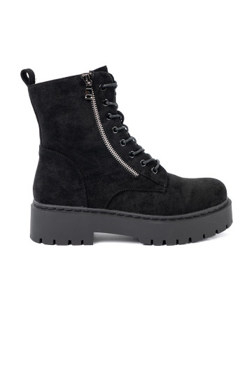 boty  Černé z zamszowym wykończeniem