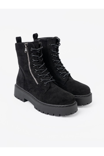 boty  Černé z zamszowym wykończeniem 2