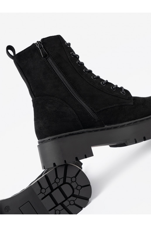 boty  Černé z zamszowym wykończeniem