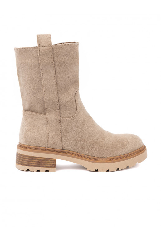 Minimalistyczne boty  z miękkiego zamszu
