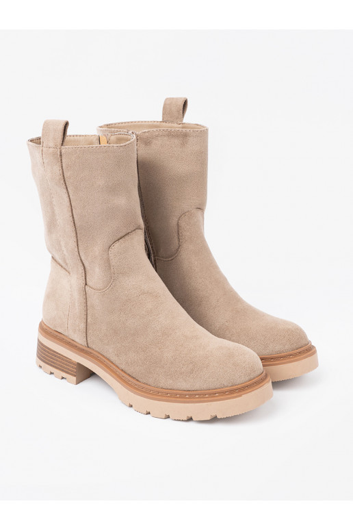 Minimalistyczne boty  z miękkiego zamszu