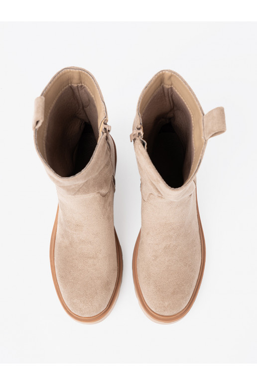 Minimalistyczne boty  z miękkiego zamszu