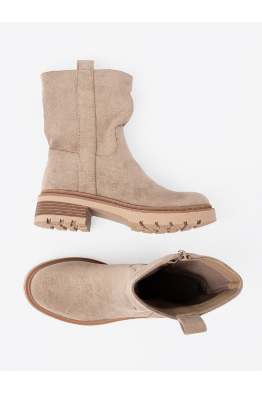 Minimalistyczne boty  z miękkiego zamszu