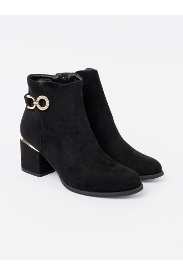 Černé Dámská obuv z elegancką sprzączką 2