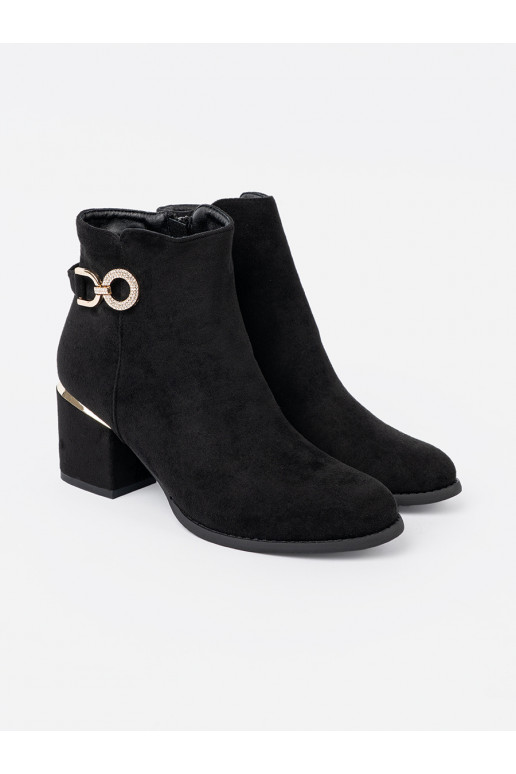 Černé Dámská obuv z elegancką sprzączką