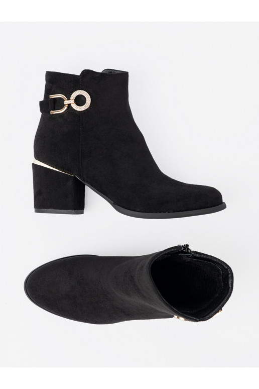 Černé Dámská obuv z elegancką sprzączką