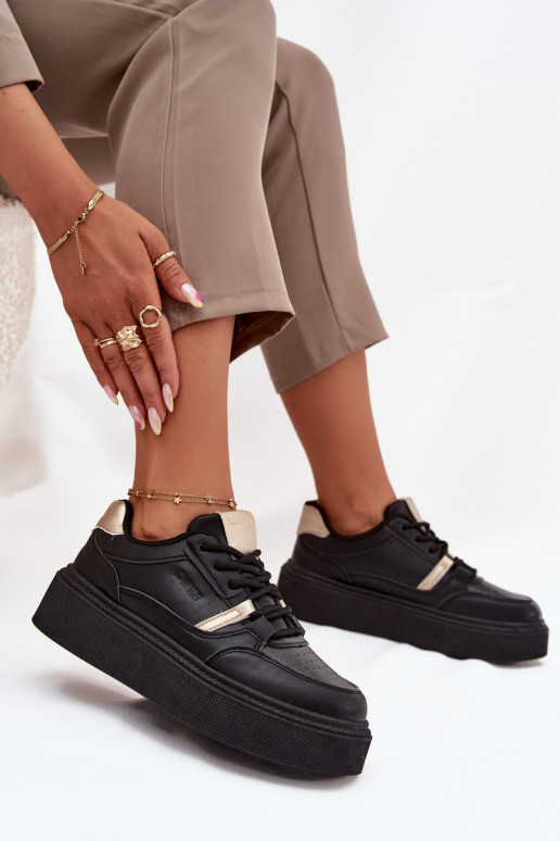  Tenisky s platformou Big Star SS274360 Černé