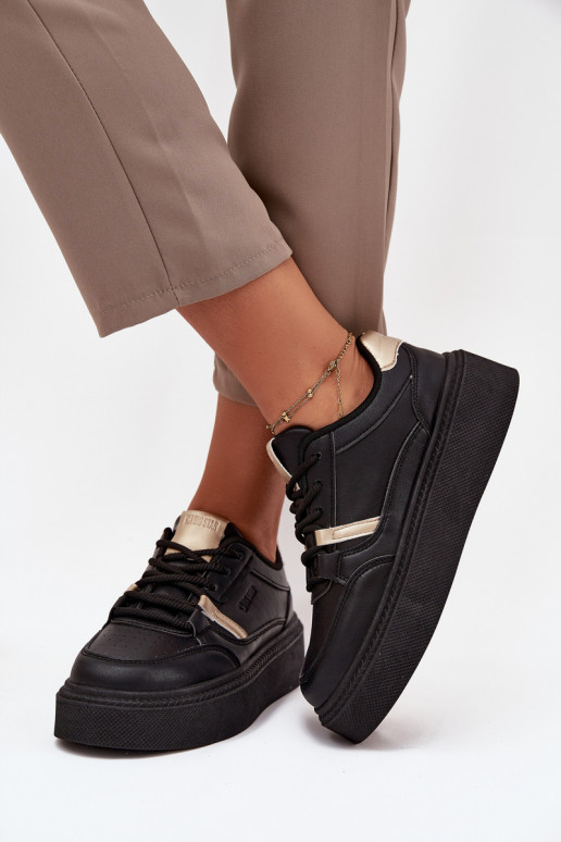  Tenisky s platformou Big Star SS274360 Černé