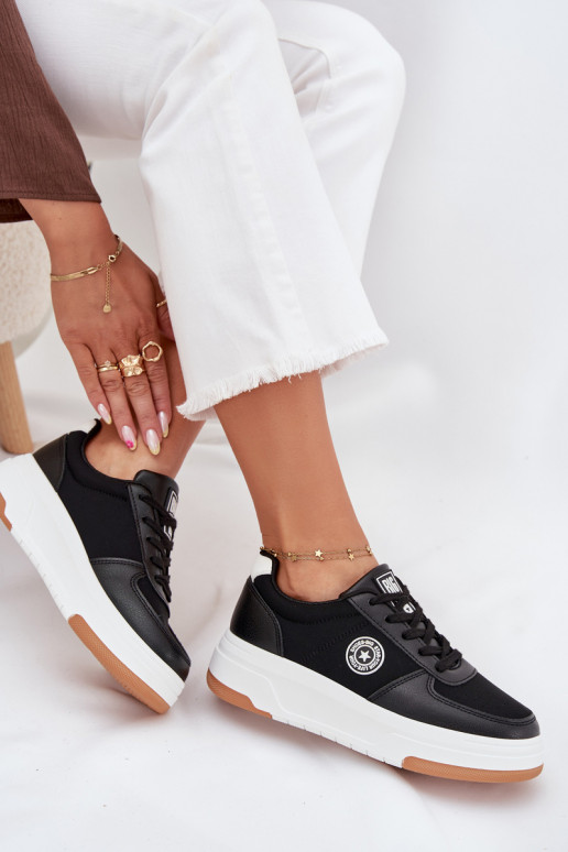 Tenisky  s platformou Big Star RR274573 HI-POLY SYSTEM Černé