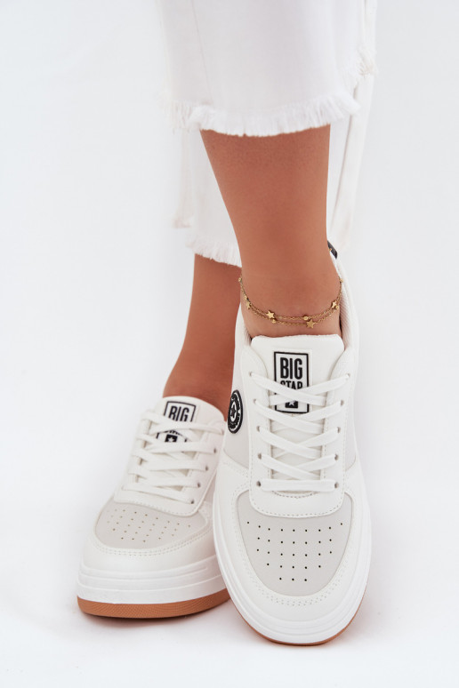 Tenisky  s platformou Big Star RR274572 HI-POLY SYSTEM bílé