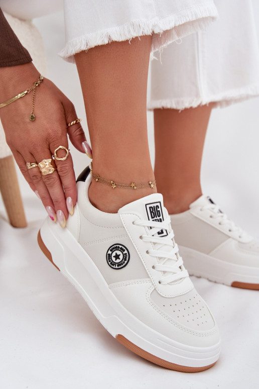 Tenisky  s platformou Big Star RR274572 HI-POLY SYSTEM bílé