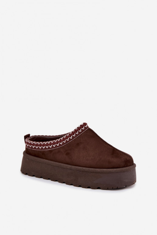  Sněhule  Z Haftem s platformou Czekoladowe Narirya