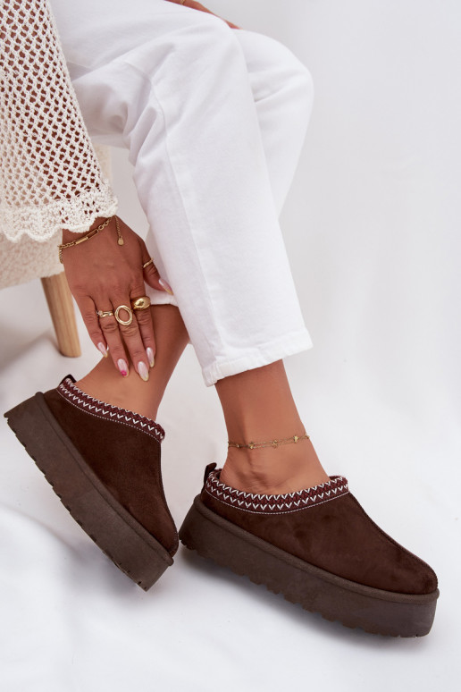  Sněhule  Z Haftem s platformou Czekoladowe Narirya