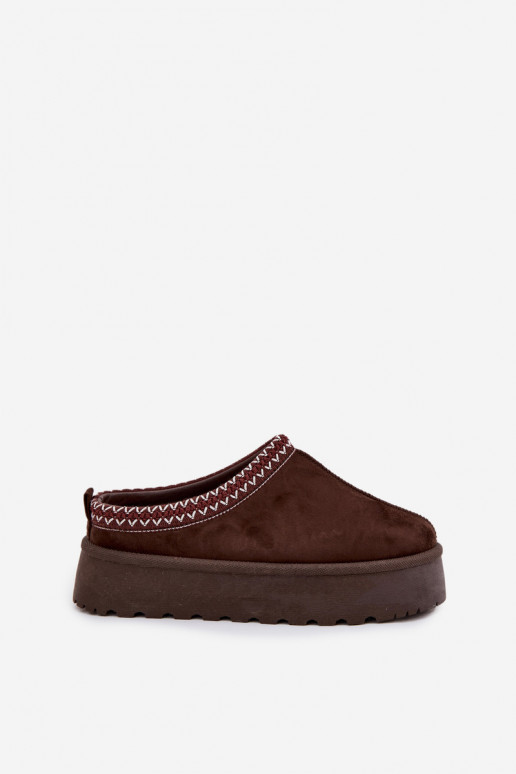  Sněhule  Z Haftem s platformou Czekoladowe Narirya