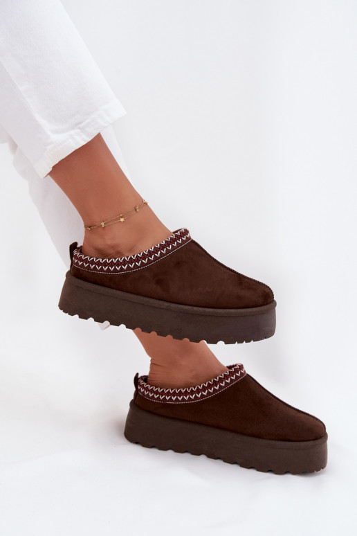  Sněhule  Z Haftem s platformou Czekoladowe Narirya