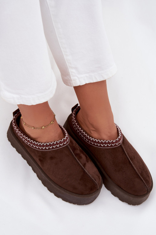  Sněhule  Z Haftem s platformou Czekoladowe Narirya