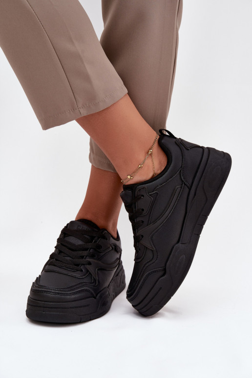 Tenisky  s platformou Big Star SS274589 HI-POLY SYSTEM Černé Tenisky  s platformou Big Star SS274589 HI-POLY SYSTEM Černé