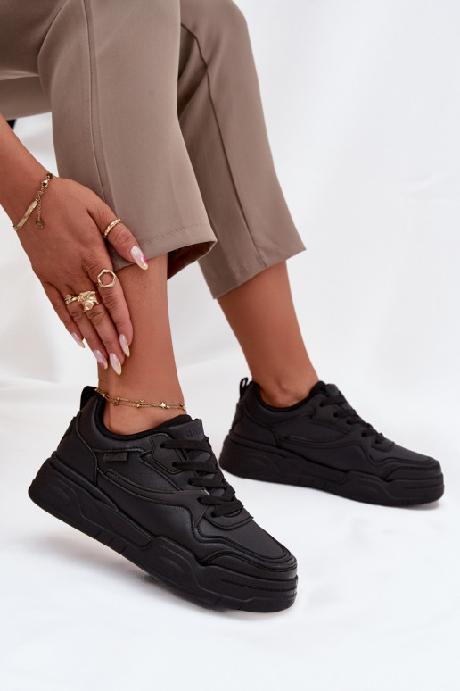 Tenisky  s platformou Big Star SS274589 HI-POLY SYSTEM Černé Tenisky  s platformou Big Star SS274589 HI-POLY SYSTEM Černé