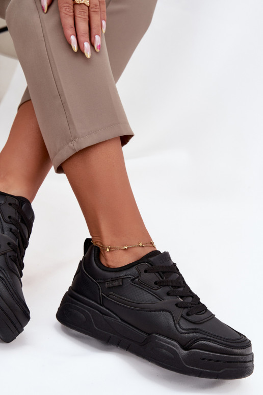 Tenisky  s platformou Big Star SS274589 HI-POLY SYSTEM Černé Tenisky  s platformou Big Star SS274589 HI-POLY SYSTEM Černé