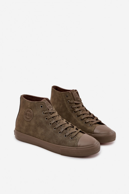 Pánská ležérní obuv zateplené z ekologické kůže Big Star OO174250 HI-POLY SYSTEM khaki Pánská ležérní obuv zateplené z ekologické kůže Big Star OO174250 HI-POLY SYSTEM khaki