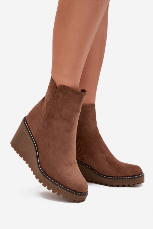 zateplené Dřeváky  Z z eko semišeu hnědá Mavona