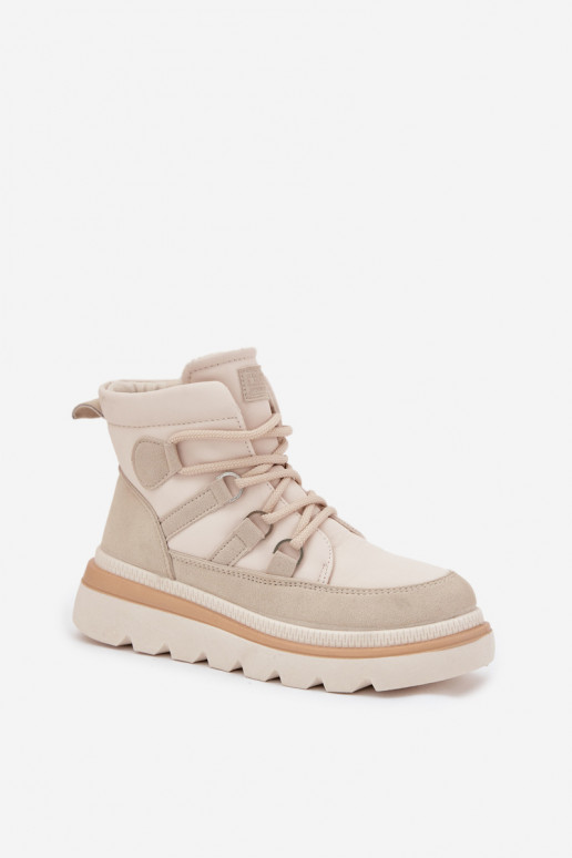 Dámské podpatky s platformou slonová kost Liorae