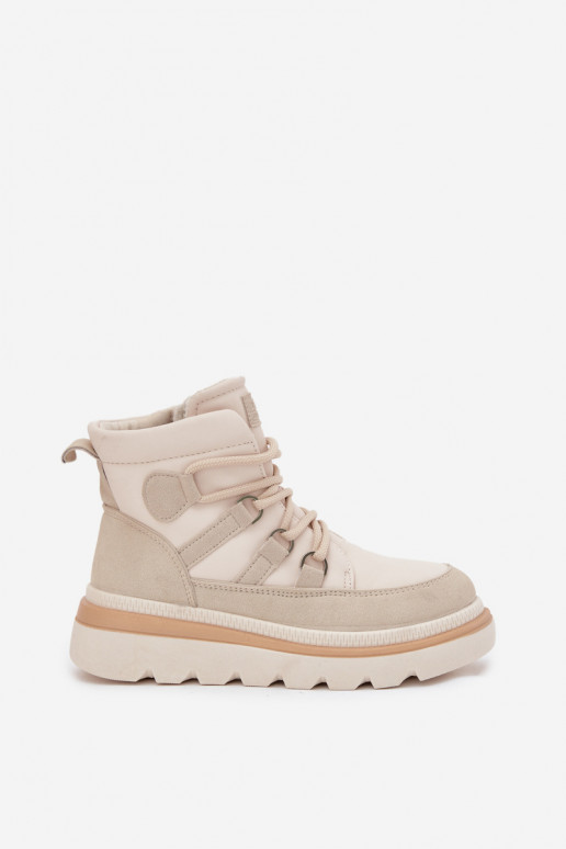 Dámské podpatky s platformou slonová kost Liorae