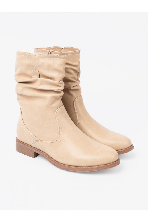 Komfortowe boty  z marszczeniami