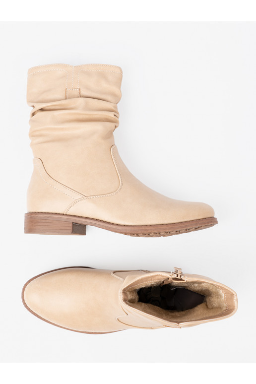 Komfortowe boty  z marszczeniami