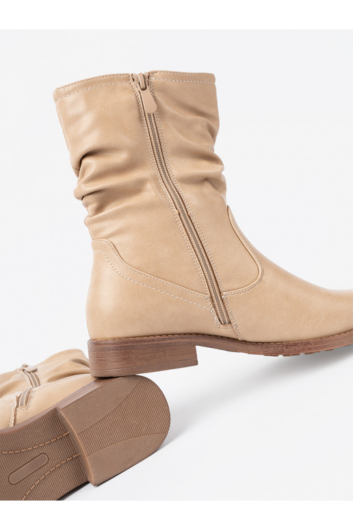 Komfortowe boty  z marszczeniami