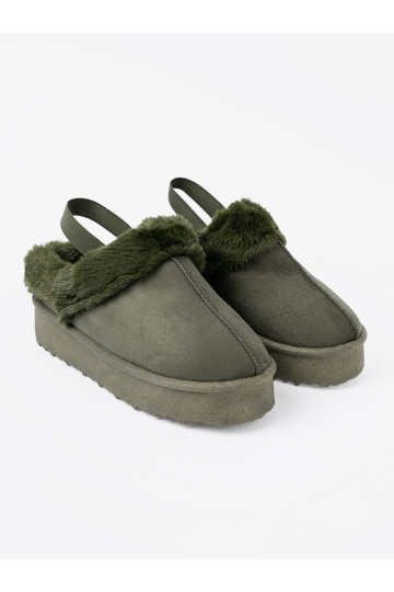 khaki boty a'la  s kožešinou 2