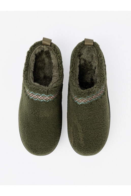 khaki, miękkie boty a'la  bez pięty