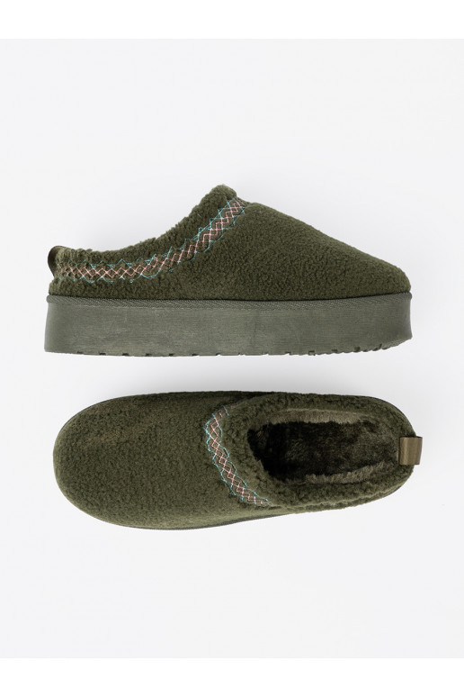 khaki, miękkie boty a'la  bez pięty