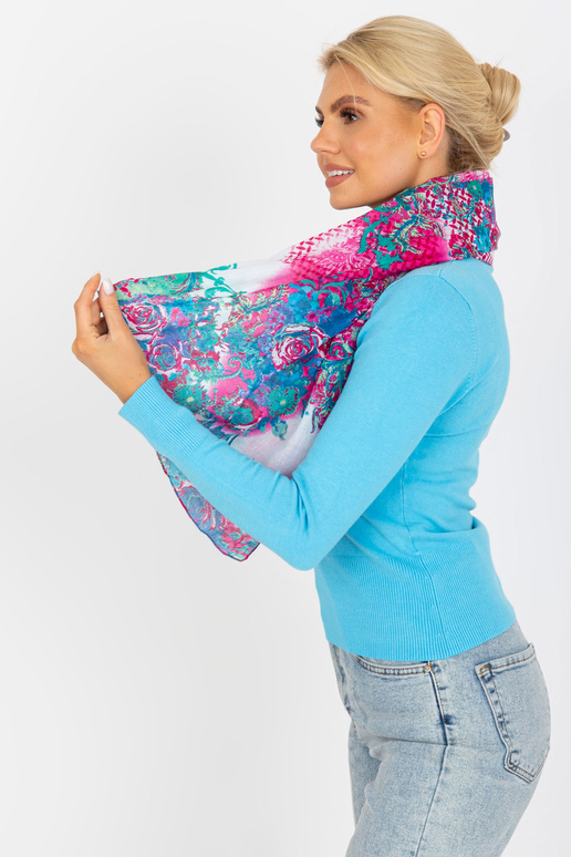 Šála -AT-PO-176020.66-bílo-růžová